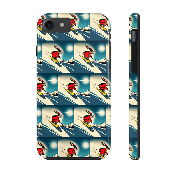 Skiing Bunny - Tough Phone Case, Case-Mate