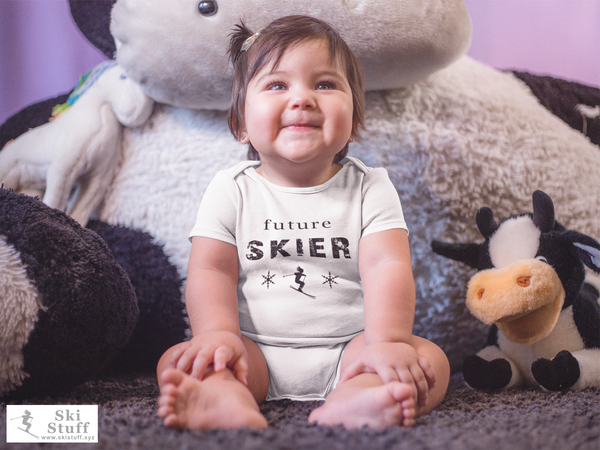 Infant Bodysuit – "Future Skier" Baby Onesie | Skiing Newborn Gift