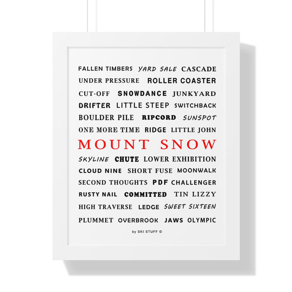 Mount Snow - Framed Vertical Poster