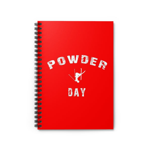Powder Day - Red - Spiral Notebook