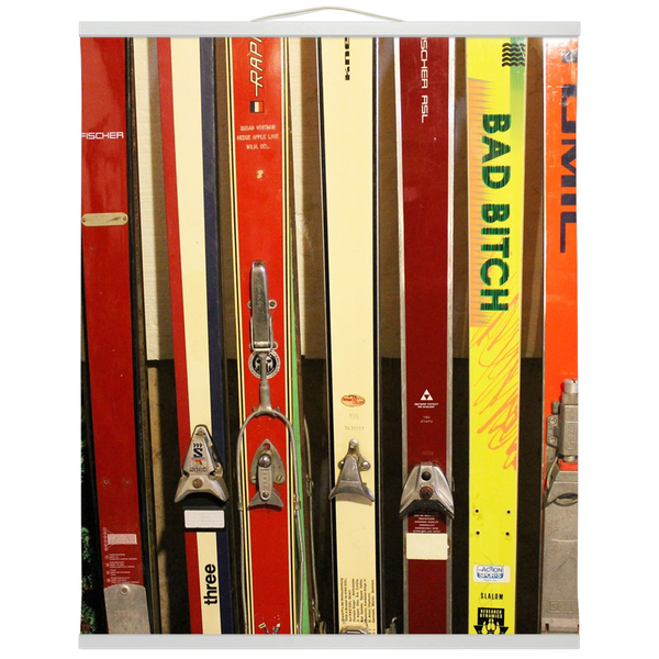 Hanging Canvas Print - Skis and Bindings