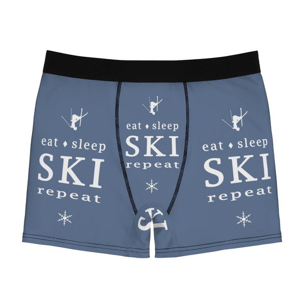 a pair of boxers that say ski repeat