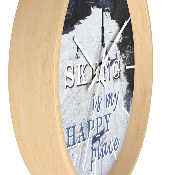 Wall Clock - Skiing is My Happy Place