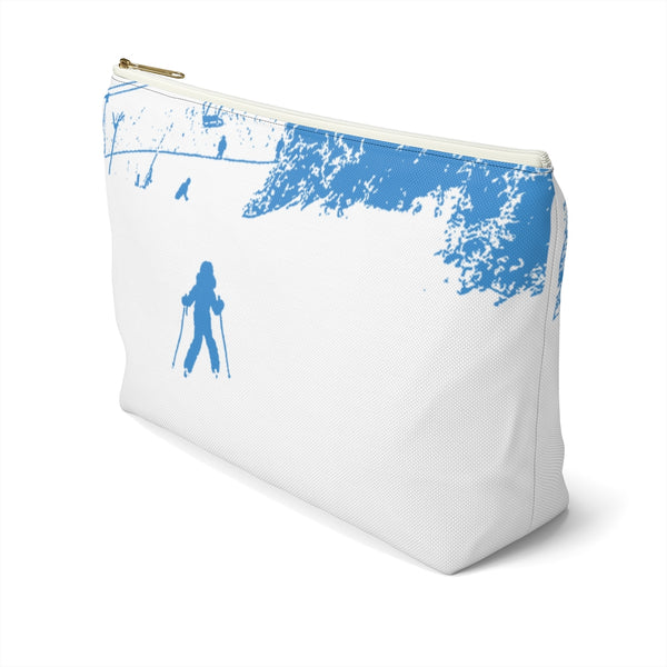 Little Skier Blue - Accessory Pouch w T-bottom