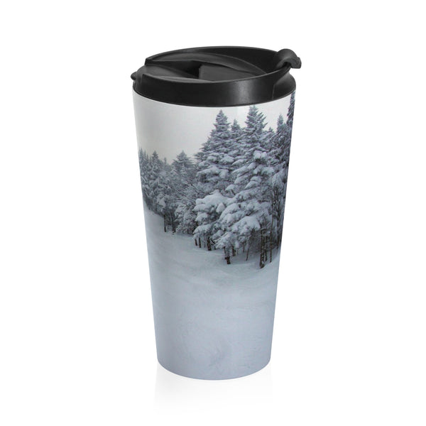 skiing inspired travel mug