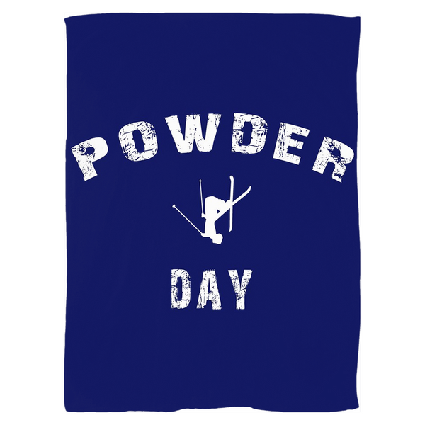 Fleece Blanket - Powder Day Navy Blue