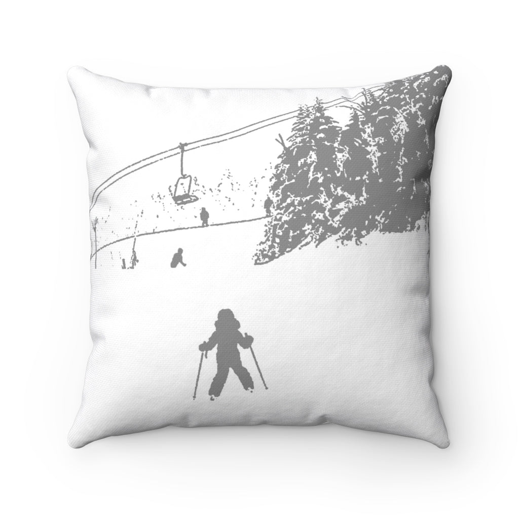 Little Skier - Throw Pillow