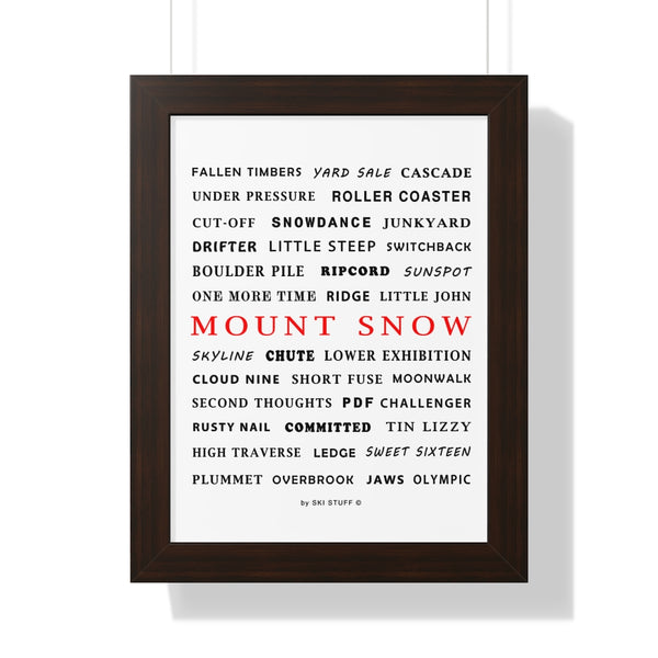 Mount Snow - Framed Vertical Poster