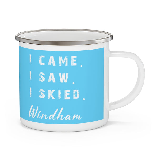 I came I saw I skied Windham - Enamel Camping Mug