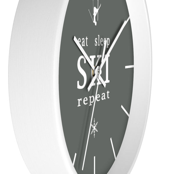 Wall clock - Eat Sleep Ski