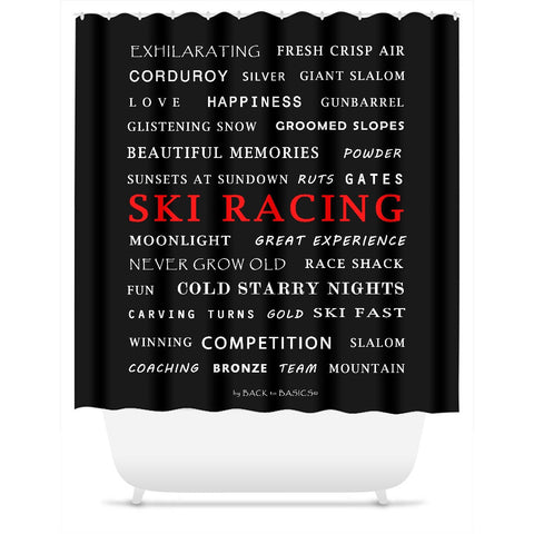 Ski Racing - Shower Curtain