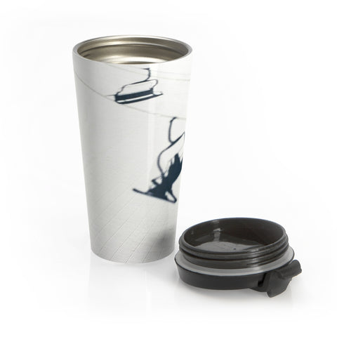 skiing inspired travel mug