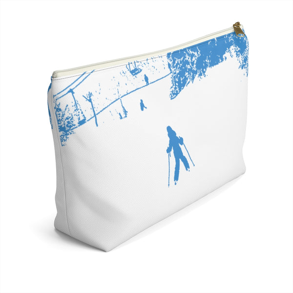 Little Skier Blue - Accessory Pouch w T-bottom