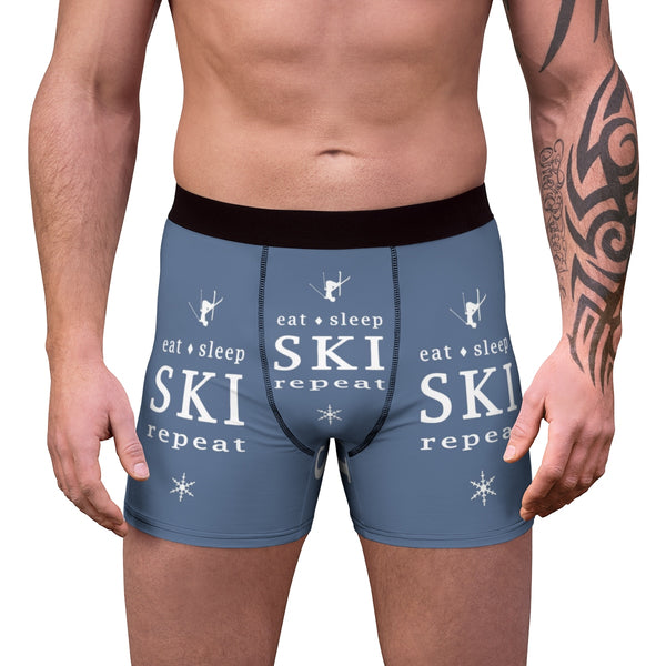 a man wearing a pair of ski boxer shorts