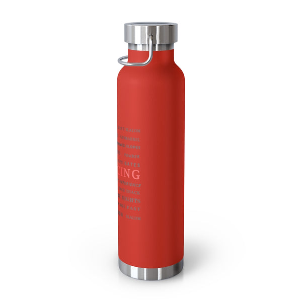 Ski Racing Memories, Vacuum Insulated Bottle, Skiing Bottle, Skier Gifts