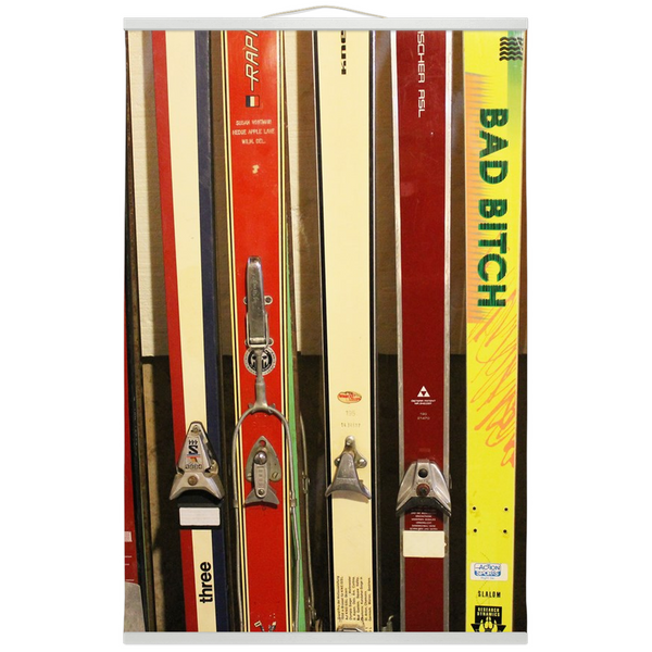 Hanging Canvas Print - Skis and Bindings