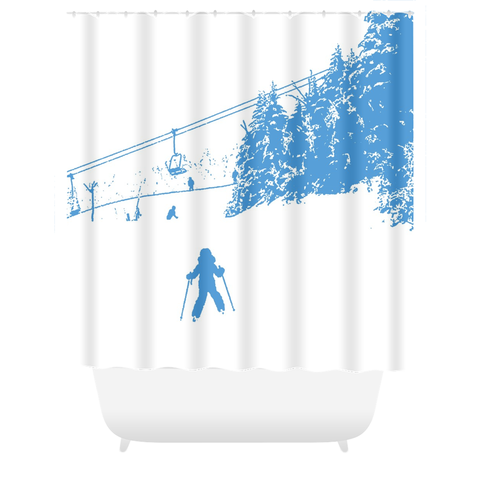 Little Skier - Shower Curtain