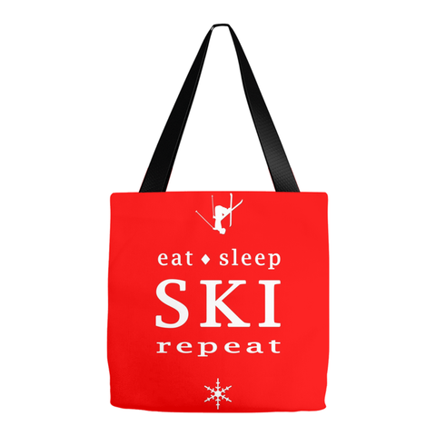Eat Sleep SKI red - Tote Bag
