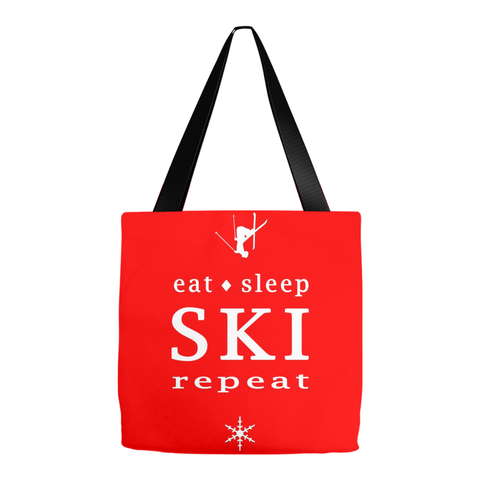 Eat Sleep SKI red - Tote Bag