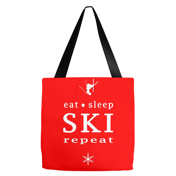 Eat Sleep SKI red - Tote Bag