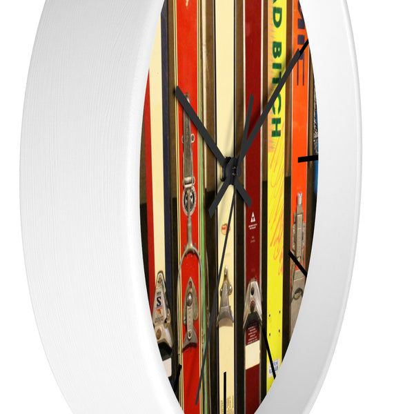 Wall Clock - Vintage Skis