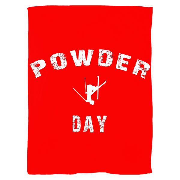 Fleece Blanket - Powder Day Red