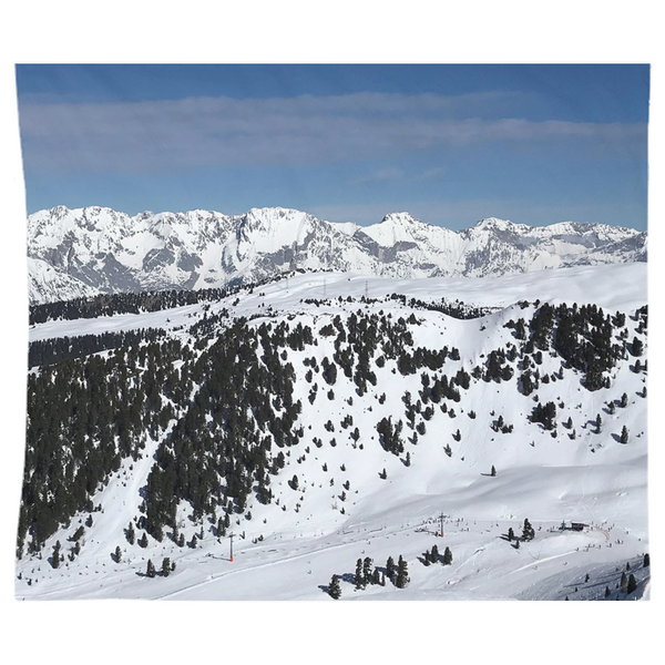 Skiing Austrian Alps - Wall Tapestry