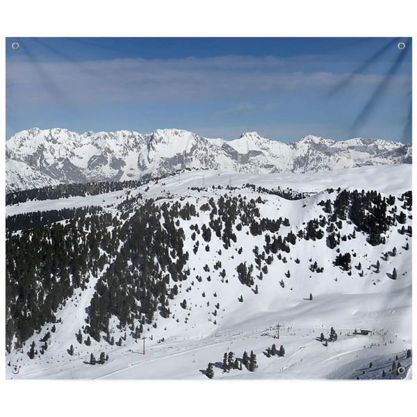 Skiing Austrian Alps - Wall Tapestry