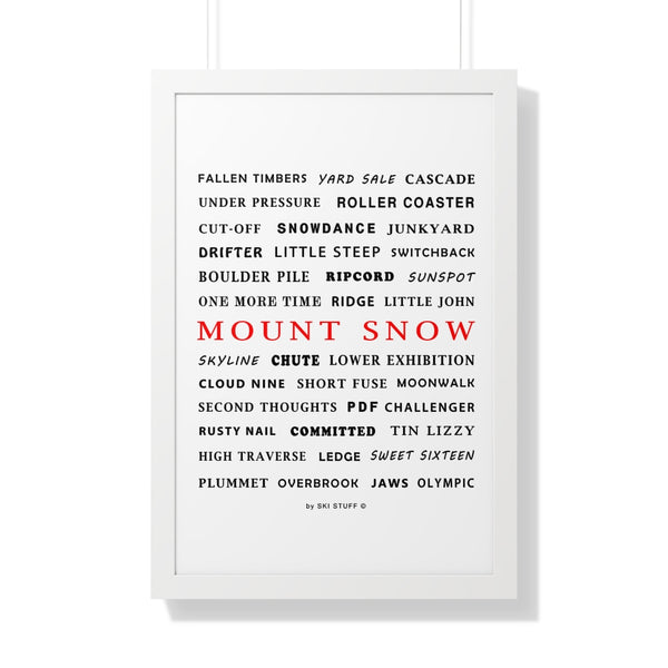 Mount Snow - Framed Vertical Poster