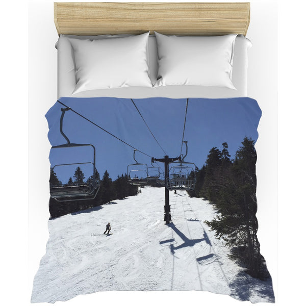 Blue Bird Skiing - Duvet Cover