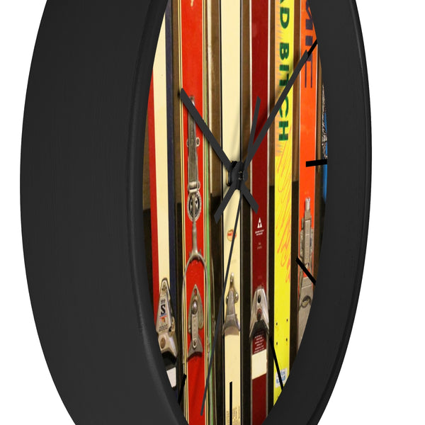 Wall Clock - Vintage Skis