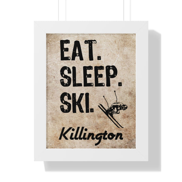 Eat Sleep Ski Killington - Framed Vertical Poster