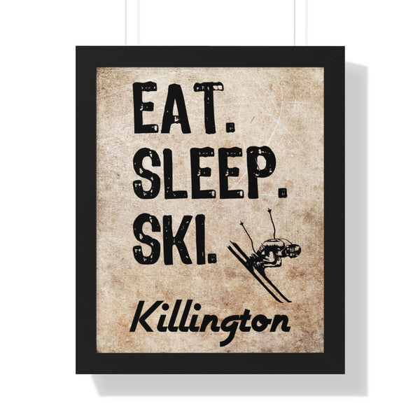 Eat Sleep Ski Killington - Framed Vertical Poster