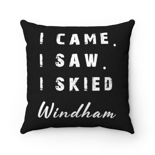 I skied Windham - Throw Pillow
