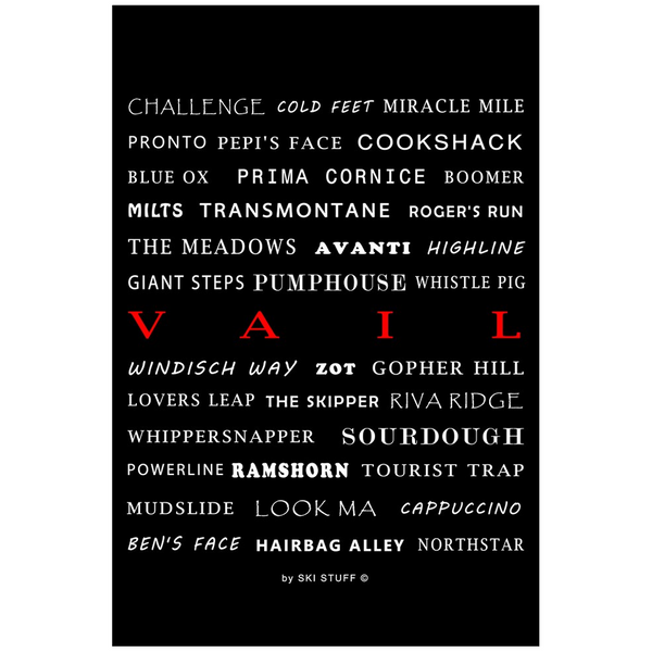 Vail Ski Trails - Poster