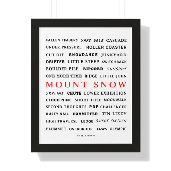 Mount Snow - Framed Vertical Poster