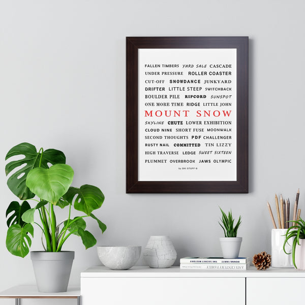 Mount Snow - Framed Vertical Poster