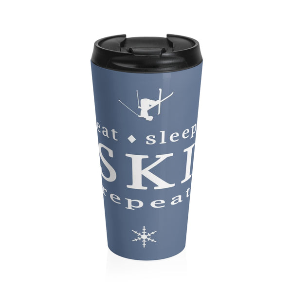 skiing inspired travel mug