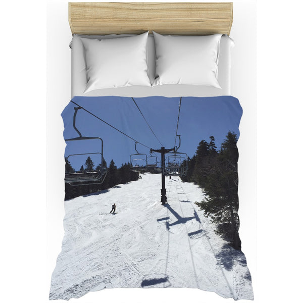 Blue Bird Skiing - Duvet Cover