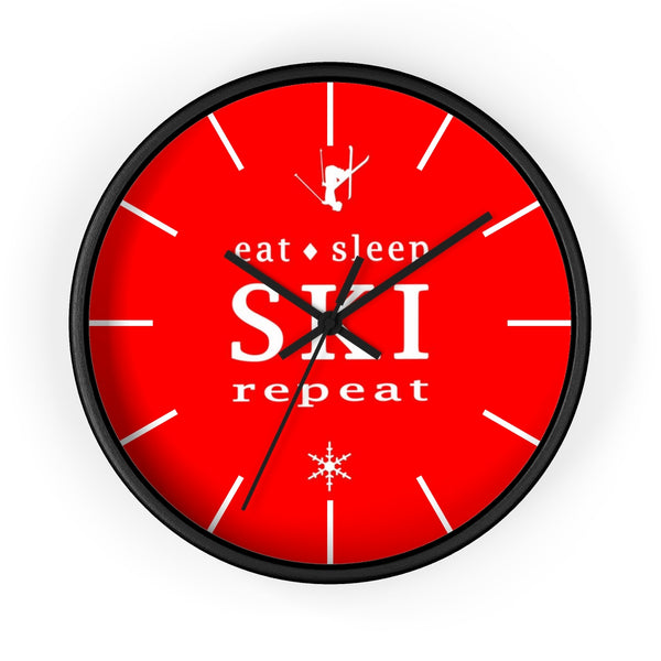 Wall clock - Eat Sleep SKI Repeat