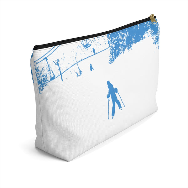 Little Skier Blue - Accessory Pouch w T-bottom