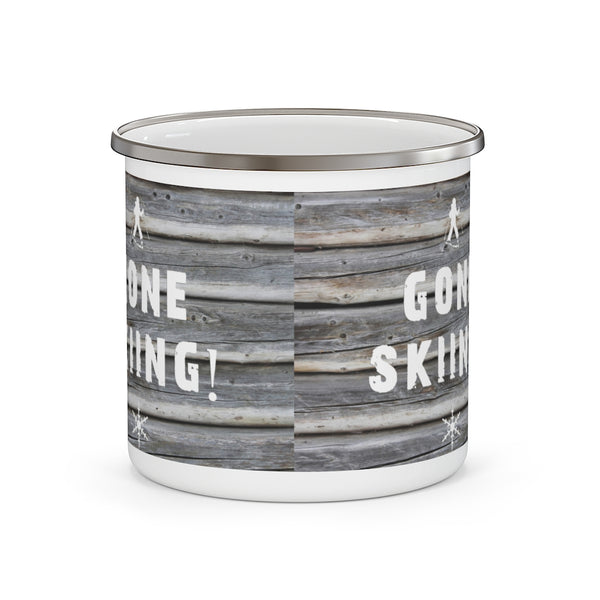 Gone Skiing - Enamel Camping Mug