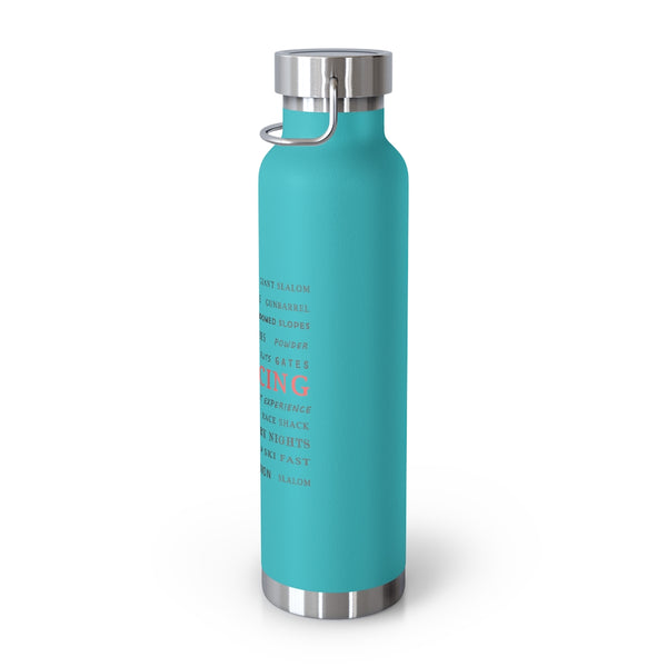 Ski Racing Memories, Vacuum Insulated Bottle, Skiing Bottle, Skier Gifts