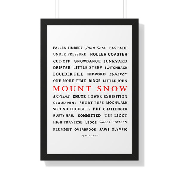 Mount Snow - Framed Vertical Poster