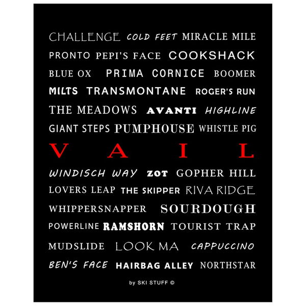 Vail Ski Trails - Poster