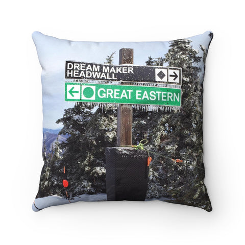 Ski Trail Sign - Throw Pillow