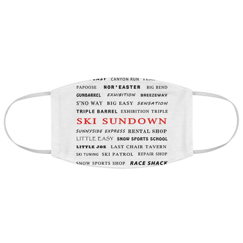 Ski Sundown - Fabric Face Mask
