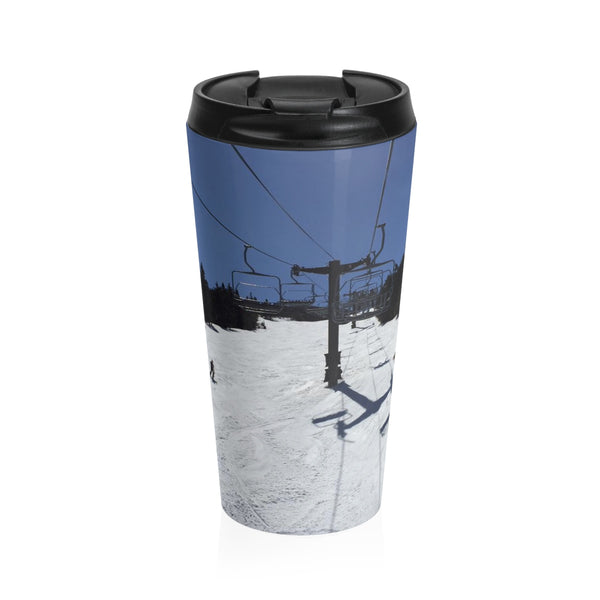 skiing inspired travel mug