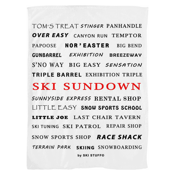 Ski Sundown - Fleece Blanket