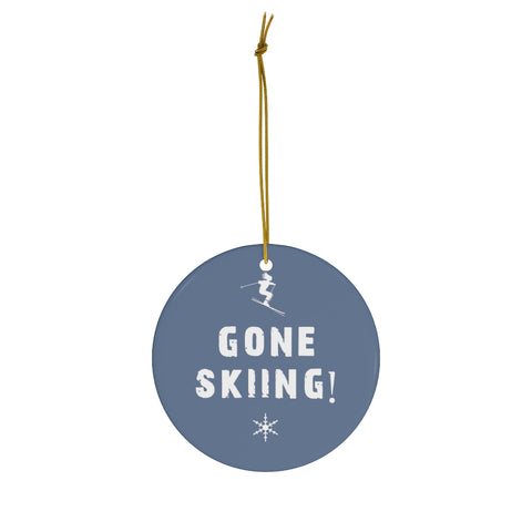 skiing inspired christmas ornament